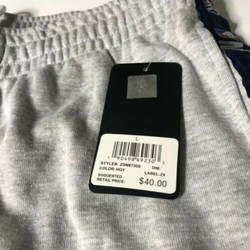 NBA Men's XL Grey Sweat Basketball Shorts MSRP $40 - Picture 7 of 7